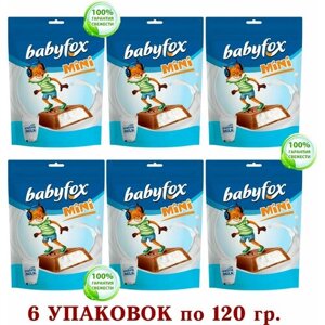 Конфеты BabyFox (Бэби Фокс) mini с молочной начинкой, 6 упаковок по 120 г