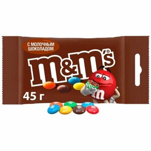 Конфеты шоколадные M&M's драже, 5шт по 45 г / Молочный шоколад