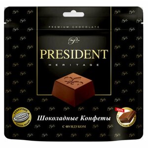 Конфеты шоколадные president heritage с фундуком 110 г
