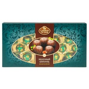 Конфеты Сладкий остров шоколадные с цельным орехом, 200 г, 3 шт