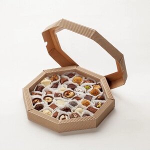 Коробка шоколадных конфет ручной работы Фраде/Frade - восьмигранник (на 28 конфет)
