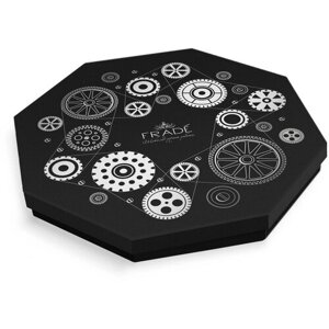 Коробка шоколадных конфет ручной работы Фраде/Frade - восьмигранник (на 37 конфет) (механизм черный) с фольгировкой