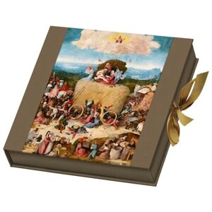 Коробка шоколадных конфет ручной работы Фраде - ФрадеАрт-Босх-Воз сена-Фолиант на 36 конфет (центр триптиха)