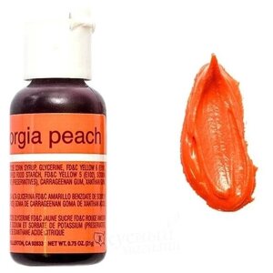 Краска Персиковая гелевая Georgia Peach Liqua-Gel Chefmaster, 20 гр.