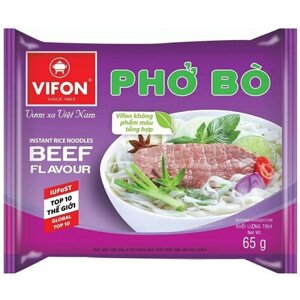 Лапша быстрого приготовления PHO BO со вкусом говядины VIFON 5 пачек по 65г Вьетнам