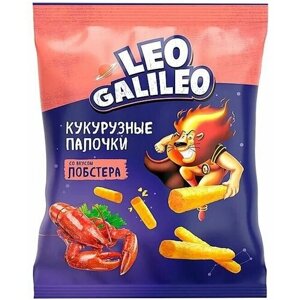Leo Galileo, кукурузные палочки со вкусом лобстера,24 шт по 45 г