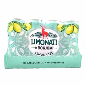 Лимонад Borjomi Limonati Цитрус, с газом, ж/б, 12 шт. по 0.33 л