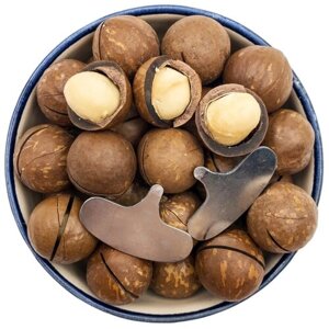 Макадамия орех (Macadamia) 500 грамм в скорлупе с распилом, свежий урожай без горечи, ванилный вкус отборные и целые орехи
