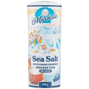 Marbelle Соль морская, мелкий, 500 г, солонка