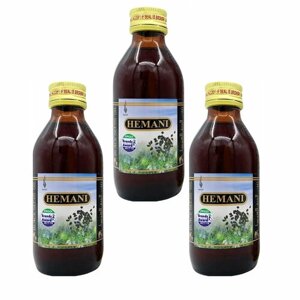 Масло черного тмина Хемани (Black Seed Oil Hemani) первого холодного отжима, повышает иммунитет, противовирусное средство, 3х125 мл