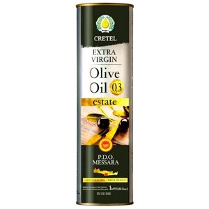 Масло оливковое CRETEL нерафинированное Extra Virgin Estate P. D. O. Messara, 1 л
