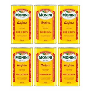 Масло оливковое Monini Анфора ж/б 0.5 л. 6 шт