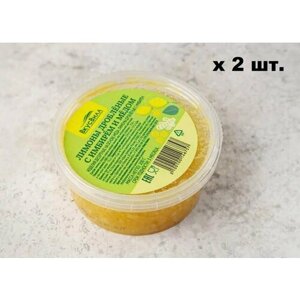 Мёд натуральный с дробленым лимоном и имбирем 2 шт х 200 гр/Здоровое питание/Продукты для укрепление иммунитета