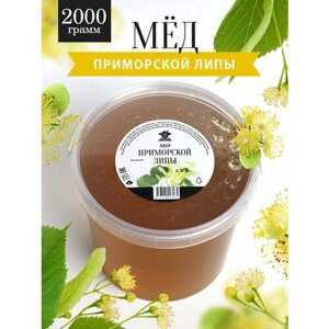 Мед Приморской липы жидкий 2 кг, такэ, нового урожая, в подарок