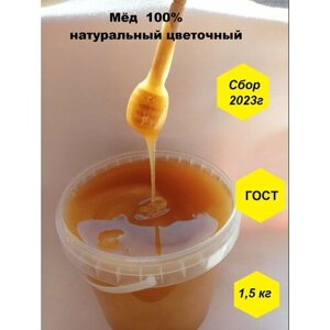 Мёд с пасеки - 1,5кг вкусного и натурального мёда