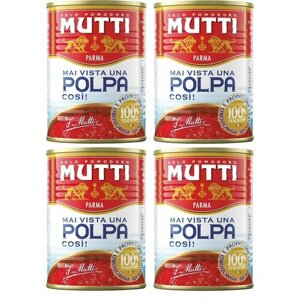 Мелконарезанные томаты Mutti (Мутти), Италия, ж/б 400 г х 4шт
