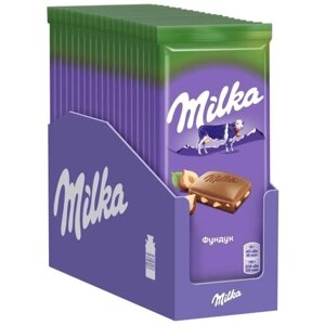 Milka молочный шоколад Милка с дробленым Фундуком, 20 шт по 85 г