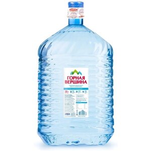 Минеральная питьевая вода Горная вершина негазированная, ПЭТ, без вкуса для кулера, 19 л