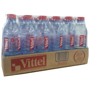 Минеральная вода Vittel негазированная, ПЭТ, без вкуса, 24 шт. по 0.5 л
