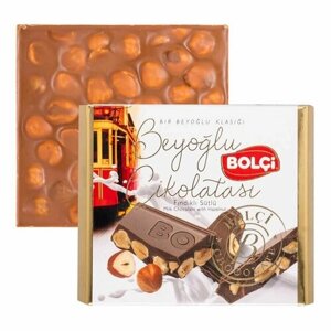 Молочный шоколад Bolci с цельным лесным орехом нетто 90 г