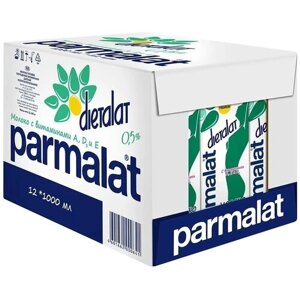 Молоко Parmalat Dietalat ультрапастеризованное витаминизированное 0.5%12 шт. по 1 л