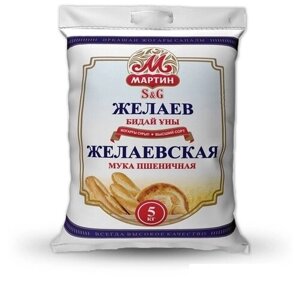 Мука Мартин Желаевская пшеничная хлебопекарная, высший сорт, 5 кг