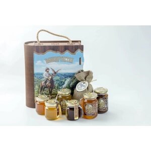 Набор-книжка "Башкирский мед и чай"от бренда "Башкирские пасеки"