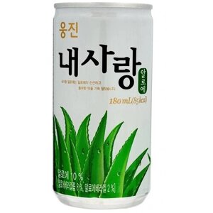 Напиток алоэ My Love безалкогольный Woongjin 180 мл, Южная Корея