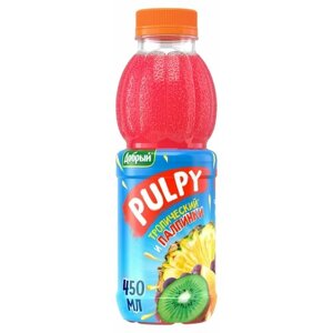 Напиток сокосодержащий Добрый Pulpy тропический с мякотью, 450 мл, 6 шт