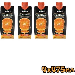 Натуральный апельсиновый сок прямого отжима Джумекс, 4 шт по 0,475мл
