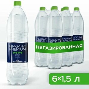 Niagara Premium/Ниагара Премиум вода минеральная природная питьевая негазированная, 6 шт по 1,45 л