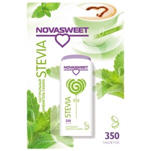 NOVASWEET Заменитель сахара Stevia таблетки, 21 г, 100 мл, 350 шт. в уп.
