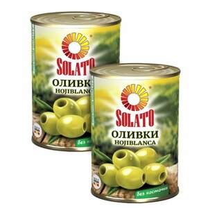 Оливки SOLATO с лимоном, 2 шт по 300 г