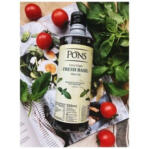 Оливковое масло высшего качества Pons Extra Virgin Fresh Basil/Свежий базилик 500мл