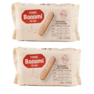 Печенье Bonomi Савоярди сахарное, 200 г 2 пачки