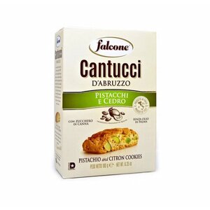 Печенье сахарное Falcone Cantucci (Кантуччи) с фисташками и цедрой лимона, 180 г