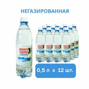 Питьевая вода "Красное Заборье" негазированная, 0,5 л х 12 бутылок, ПЭТ
