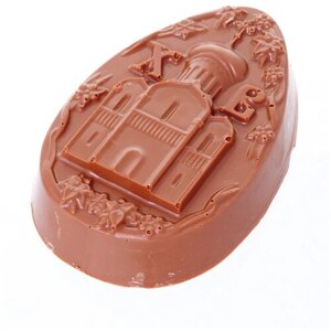 Подарочная шоколадная фигура Frade/Фраде - Пасхальное яйцо Храм (вес 100 гр) (молочный)