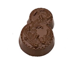 Подарочная шоколадная фигура Frade/Фраде - Восьмерка весенняя пора (вес-95г) (темный)