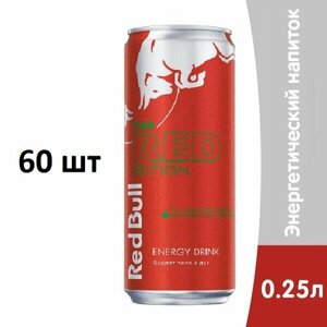 Red Bull со вкусом арбуза, энергетический напиток, 0,25л x 60 шт