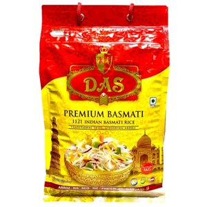 Рис DAS Басмати Premium 1121 индийский длиннозерный пропаренный, 5 кг