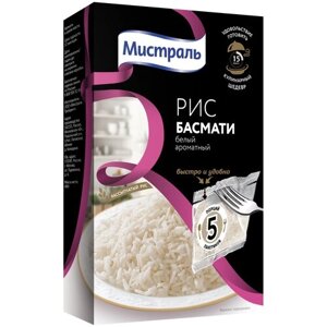 Рис Мистраль Басмати белый ароматный в варочных пакетиках, 400 г