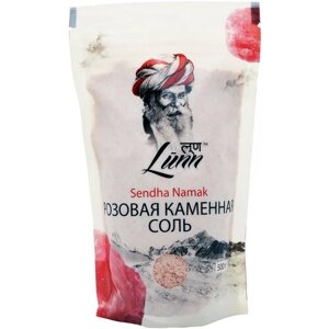 Розовая каменная соль Lunn, в пластиковом пакете, 500г