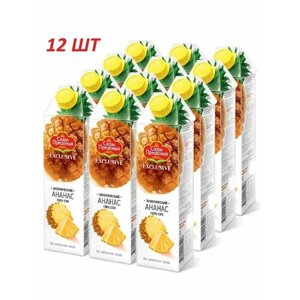 Сады Придонья Сок ананасовый восстановленный EXCLUSIVE 12 шт по 1л