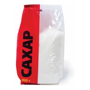 Сахар-песок 0.9 кг, полиэтиленовая упаковка
