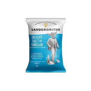 SAVOURSMITHS Натуральные картофельные чипсы с солью и уксусом, 150г