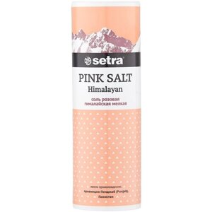 Setra Соль Гималайская розовая, мелкий, 250 г, солонка
