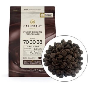 Шоколад Callebaut 70-30-38 горький 70,5% какао. Заводская упаковка 2,5 кг.