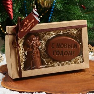 Шоколаднык фигурки Дед Мороз и Новогодняя медаль 160 г