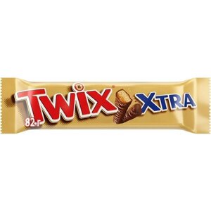 Шоколадный батончик Twix Xtra, 5шт по 82 г / Печенье, шоколад, карамель
